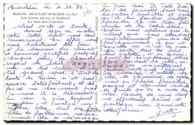 Beaulieu-sur-Mer — widok panoramiczny z hoteli Savoy i Bedford — La Cigogne — Rewers