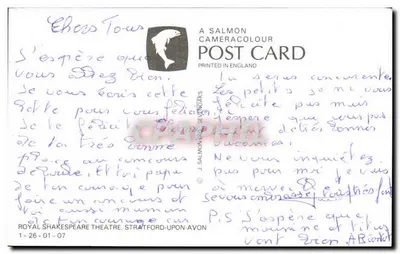 Teatr Królewski Szekspira — Stratford-upon-Avon — J. Salmon Cameracolour — Rewers