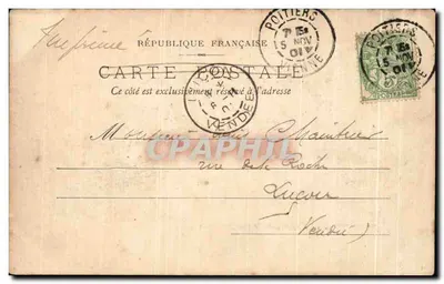 POTTIERS — Ábside de la iglesia de San Hilaire — CL. GALERIES PARISIENNES — n°11 — Reverso