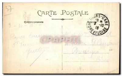 Tours (Indre-et-Loire) — Panorama da Torre Carlemagem, da Basílica São Martinho e da parte Oeste da Cidade - A.P. — Verso