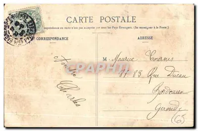 Bagnères-de-Bigorre - Vista geral — Editor J. Téboune, Galeria Parisienne — Verso