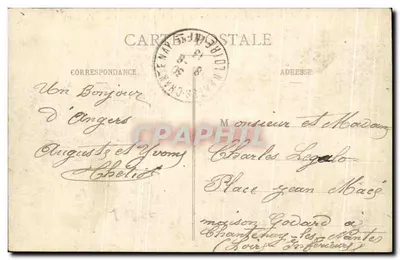 Angers — Jardin du Muil — Ogólny widok z lotu ptaka — L. V., fot. — Rewers