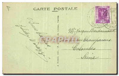 De Mont-Saint-Michel — Het Cloître met de fijne roze granietkolommen (13e eeuw) — J. Nozals, uitgever 18, avenue du Coteau, Nantes — Achterkant