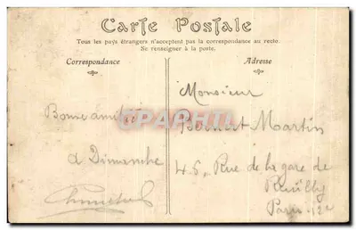 Floresta de MONTMORENCY (Seine-et-Oise) — Montlignon, sob madeira, Caminho de Sainte-Radegonde — Verso