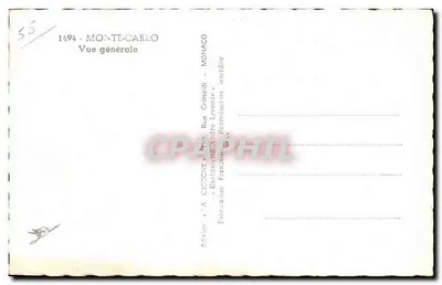 Monte-Carlo — Ogólny widok — Wydawnictwo A CIGOGNE — Rewers