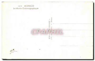 Muzeum Oceanograficzne — Monako — Wydawnictwo La Cigogne — Rewers