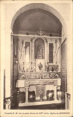 Capela N.-D. das Forças Armadas — Estátua do século XIV — Igreja do Bourget