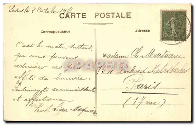Koniec jesieni — Pierwszy mgła — Saint-Cloud — C.M. n°27 — Rewers