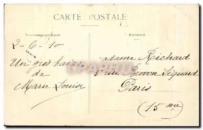 Park SAINT-CLLOUD — Ogród Trocadéro — Stary kioszek księcia cesarskiego — P. Marinusé, Paryż, n°48 — Rewers