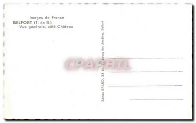 Belfort — Vista general, lado Castillo — Edición Brard, 33 bis, Belfort — Reverso