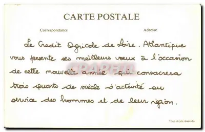 NANTES — A Place du Commerce — Brevet L. D. F. — Verso