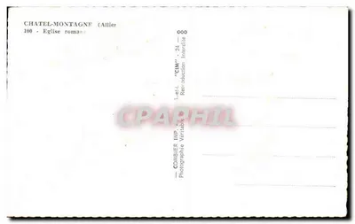 Châtel-Montagne — Igreja România — Combier — Verso