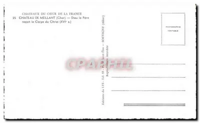 Castelo de Meillant — Deus Pai recebe o Corpo de Cristo — Éditions du LYS (Allier) — Verso