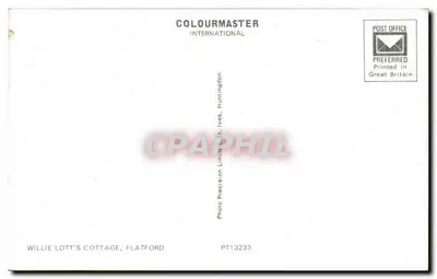 Casa de Willie Lott, Flatford — vista com reflexo na água — Coloumaster International, PT13233 — Verso