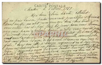 Katedra w Chartres (E.-et-L.) — Witraż kaplicy Vendôme — Wydawca: bez widocznej wzmianki — Rewers