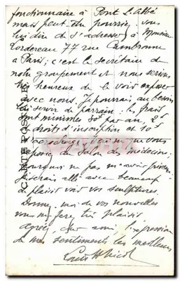 Zamek Rocheux (L.-&-C.) — Dekoracja Salony Honorowej — Monumentalna kominka — Rzeźba konna — L.H. Nicot, rzeźbiarz — Rewers