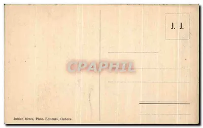 Góry i wodospad Barberine — J. J. 2781 — Jullien frères, Fot. Wydawcy, Genewa — Rewers