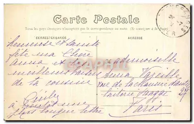 Bourges — Katedra, strona południowa — Wydawnictwo Dames de France — Rewers