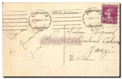 Il Campo di Mourmelon visto da un aereo — Il Forte Saint-Hilaire e la Fattoria Saint-Hilaire — Libreria Militare Guérin — Verso