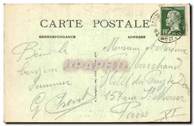 Saumur (M.-&-L.) — Zamek, Katedra św. Piotra, Urząd Miasta i Teatr, widok z mostu Cessart — A.P. — Rewers
