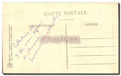 Amiens — Katedra z lotu ptaka — wydana przez L. Caron, n°401 — Rewers