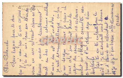 A cascata do Doubs — Albert (Jura) — Bilhete postal antigo n°9 — Verso