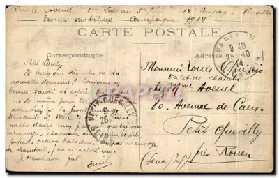 Hotel de Ville — Montdidier — Livraria-Casa de Chapéus P. Gigaur — Verso