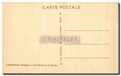 Abbeville (Somme) — De oevers van de Somme — Coll. Guillame — Achterkant