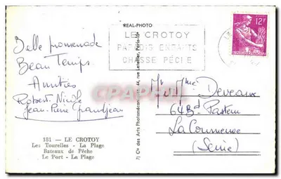 Le Crotoy — widok panoramiczny — Cie des Arts Photomécaniques, seria 71 — Rewers