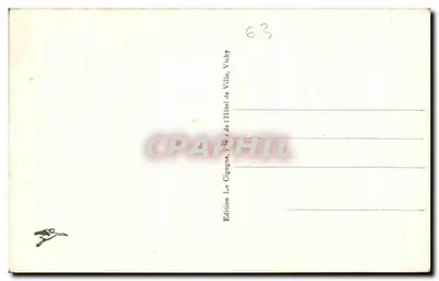 El Mont-Dore — Vista general y El Capucino — Edición La Cigogne, Vichy — Reverso