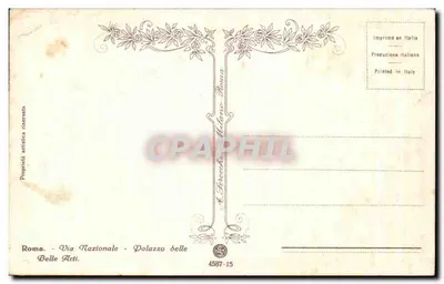 Rzym - Via Nazionale - Pałac Sztuk Pięknych — Rewers