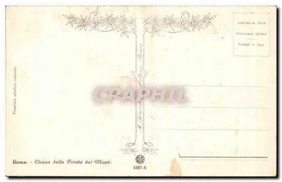 Roma - Kerk van de Trinitas van de Monti — onbekende uitgever, nr. 4587-8 — Achterkant