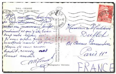 Grasse — La vecchia città e i dintorni — Edizioni S.E.P.T. - 1° ed. produzione — Verso