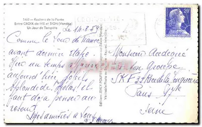 Rochos da Parée — Entre Croix-de-Vie e Sion (Vendée) — Edições Jehly-Poupin — Verso