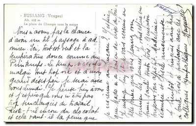 Bussang (Vosges) — O planalto de Champ sob a neve — editor Biling — Verso