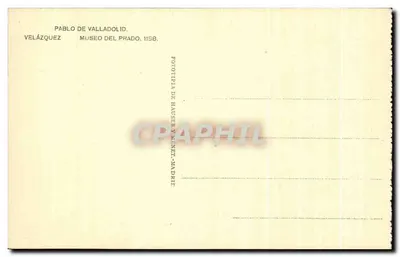 Pablo de Valladolid — Portret Velázqueza — Phototypia Hauser & Neket, Madryt — Rewers