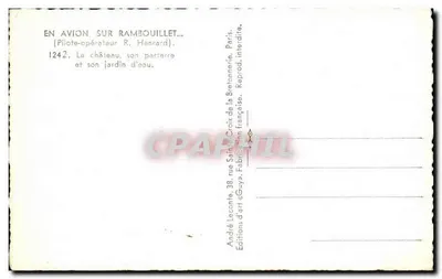 Castelo de Rambouillet — vista aérea — André Laconte, n°1242 — Verso