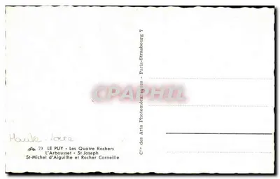 Les Quatre Rochers — Puy-en-Velay — Cie des Arts Photographiques — Verso