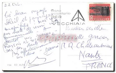 Lugano — vista panorâmica e rua comercial — editor ED ALFA, n° 17184 — Verso