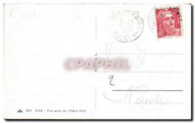 Nice — Widok z Hotele Ruhl — Wydawnictwo G. L. — Rewers