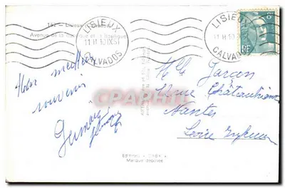 Vue de Lisieux — Basílica Nossa Senhora — Éditions Gaby — Verso