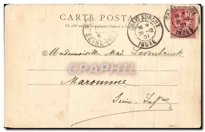 Château Raoul — Château de Châteauroux — Phototype G. Mahire, Argenton — Verso