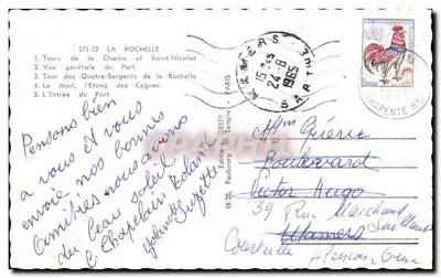 La Rochelle — Lembrança — Edição Greff — Verso