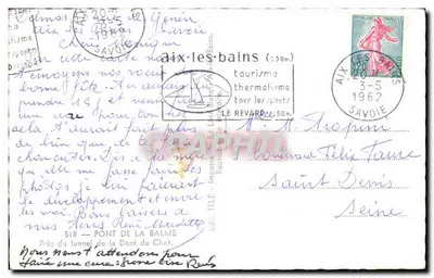 Pont de la Balme — vue du canyon du Rhône — éditeur TELE. Impression 518 — Achterkant