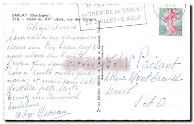 Sarlat (Dordogne) — Hotel z XV wieku, ulica Consuls — ARGRA — Rewers
