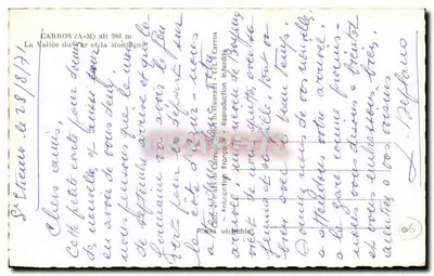 Cabros (A-M) alt 386 m — A Vale do Var e a Montanha — Foto Francesa - Reprodução Proibida — Verso