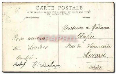 Lourdes - Krzyż Breton — wydawca nieznany, nr 616 — Rewers