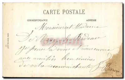 Azay-le-Rideau (Indre-et-Loire) — O Castelo Nacional (Monumento Histórico), Século XV — Facha Meridional e Jardim — LL. N°6 — Verso