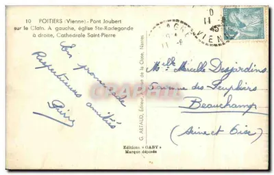 Poitiers — Ponte Joubert e Cattedrale di San Pietro — Gaby — Verso