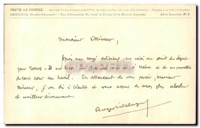 Gavarnie — Widok ogólny — Wydawca Jove, seria Gavarnie nr 3 — Rewers